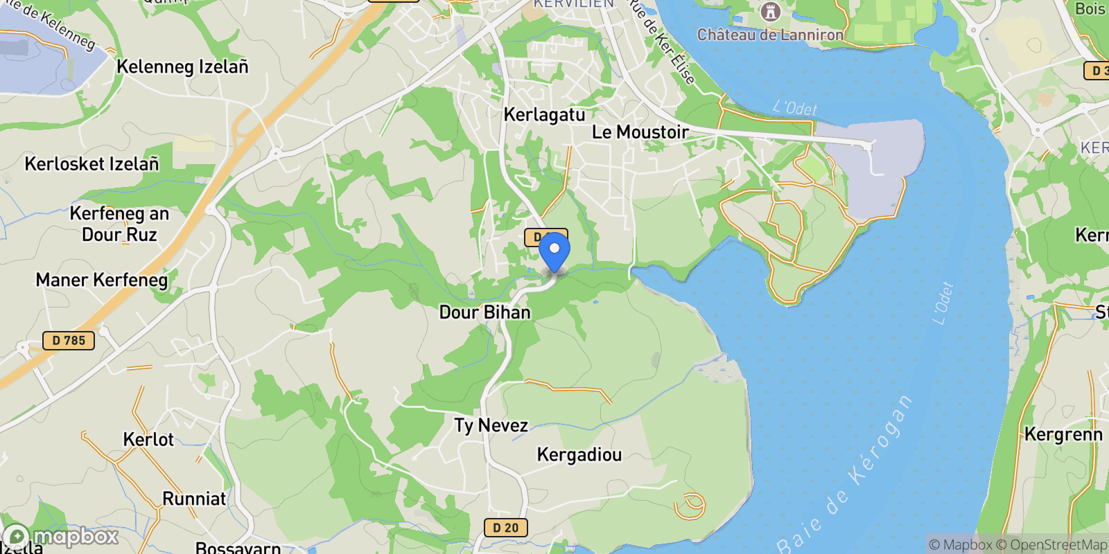 Map showing PLOMELIN, E 29700, Plomelin, Brittany, France.