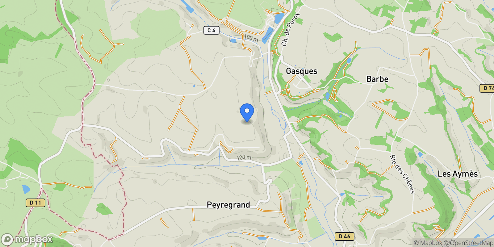 Map showing Gasques, Occitanie, France.