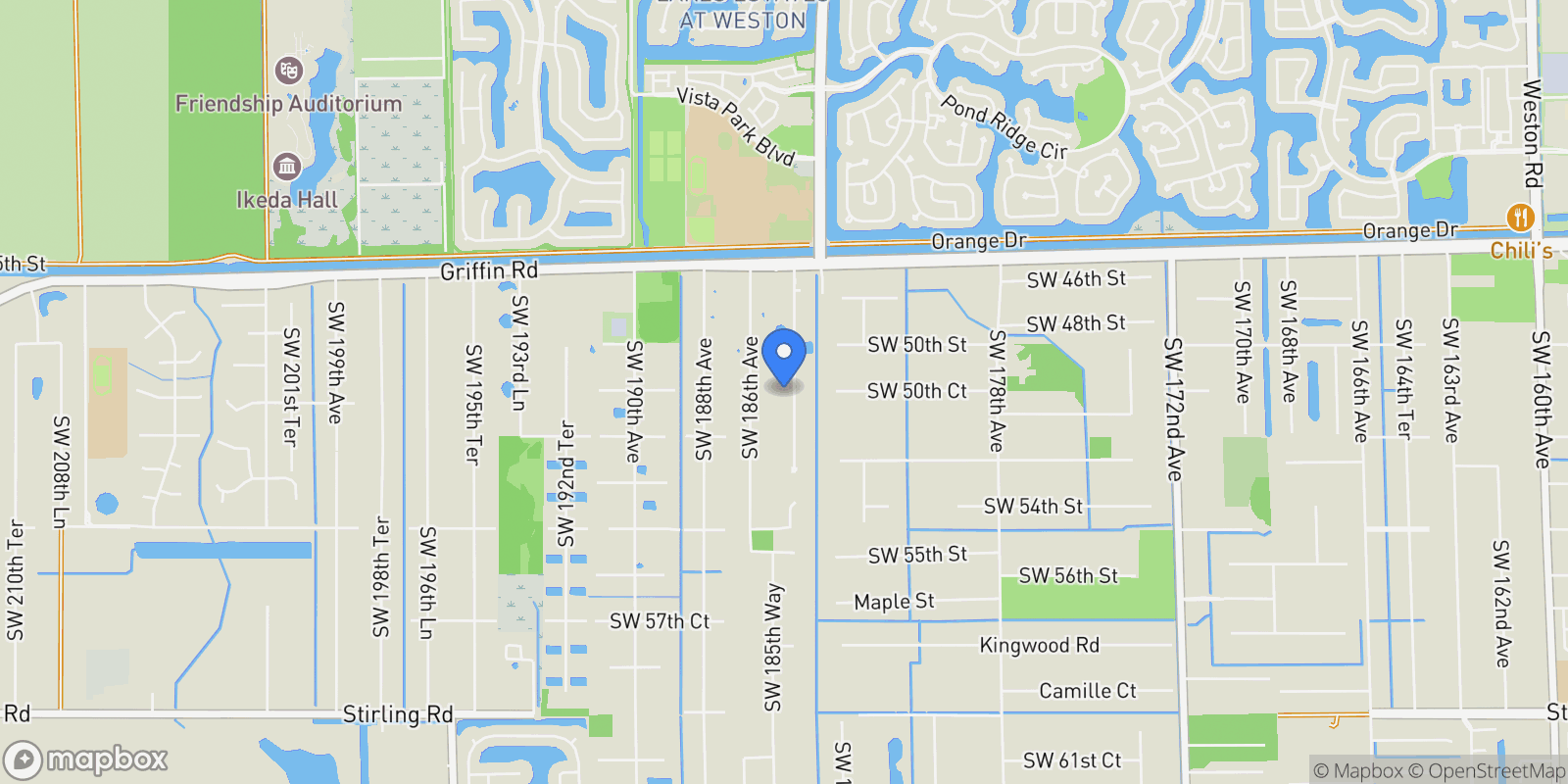 Map showing 4761 Akai Dr, Southwest Ranches, FL 33332, Weston, Florida, United States.