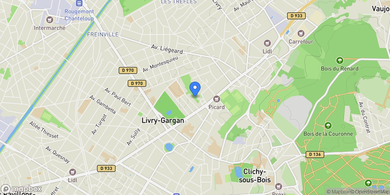 Map showing Livry-Gargan, Île-de-France, France.