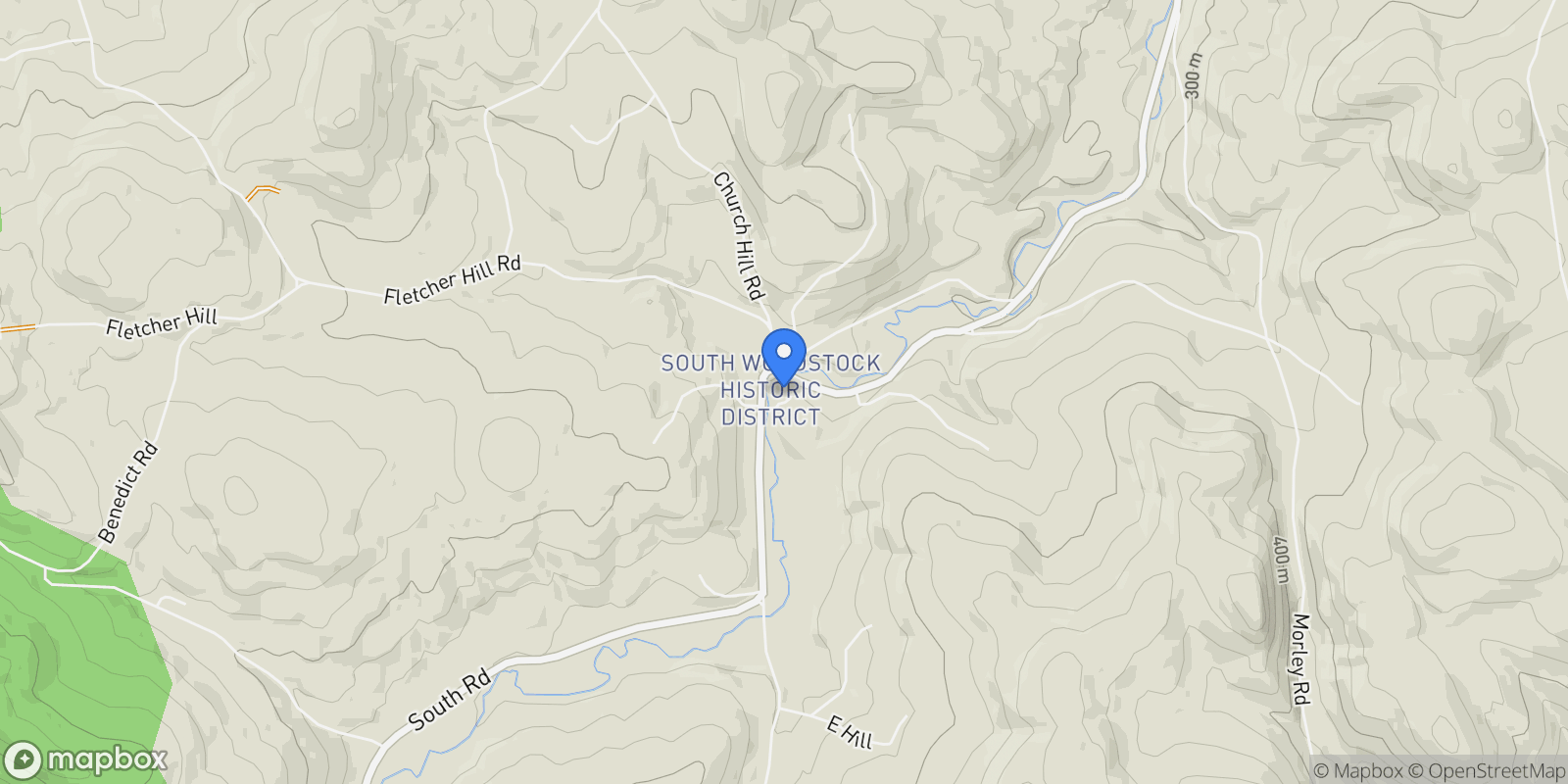 Map showing 61 Academy Circle, South Woodstock, VT 05071, Woodstock, Vermont, United States.