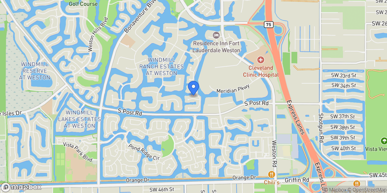 Map showing 3340  Paddock Rd, Weston, FL 33331, Southwest Ranches, Florida, United States.