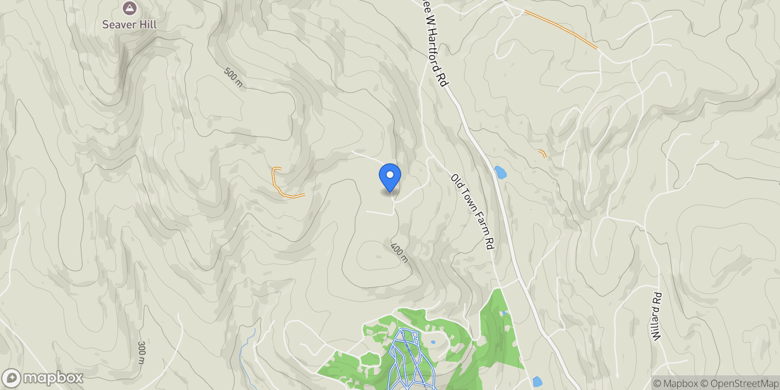 Map showing 332 Cushing Road, Pomfret, VT 05053, Hartford, Vermont, United States.