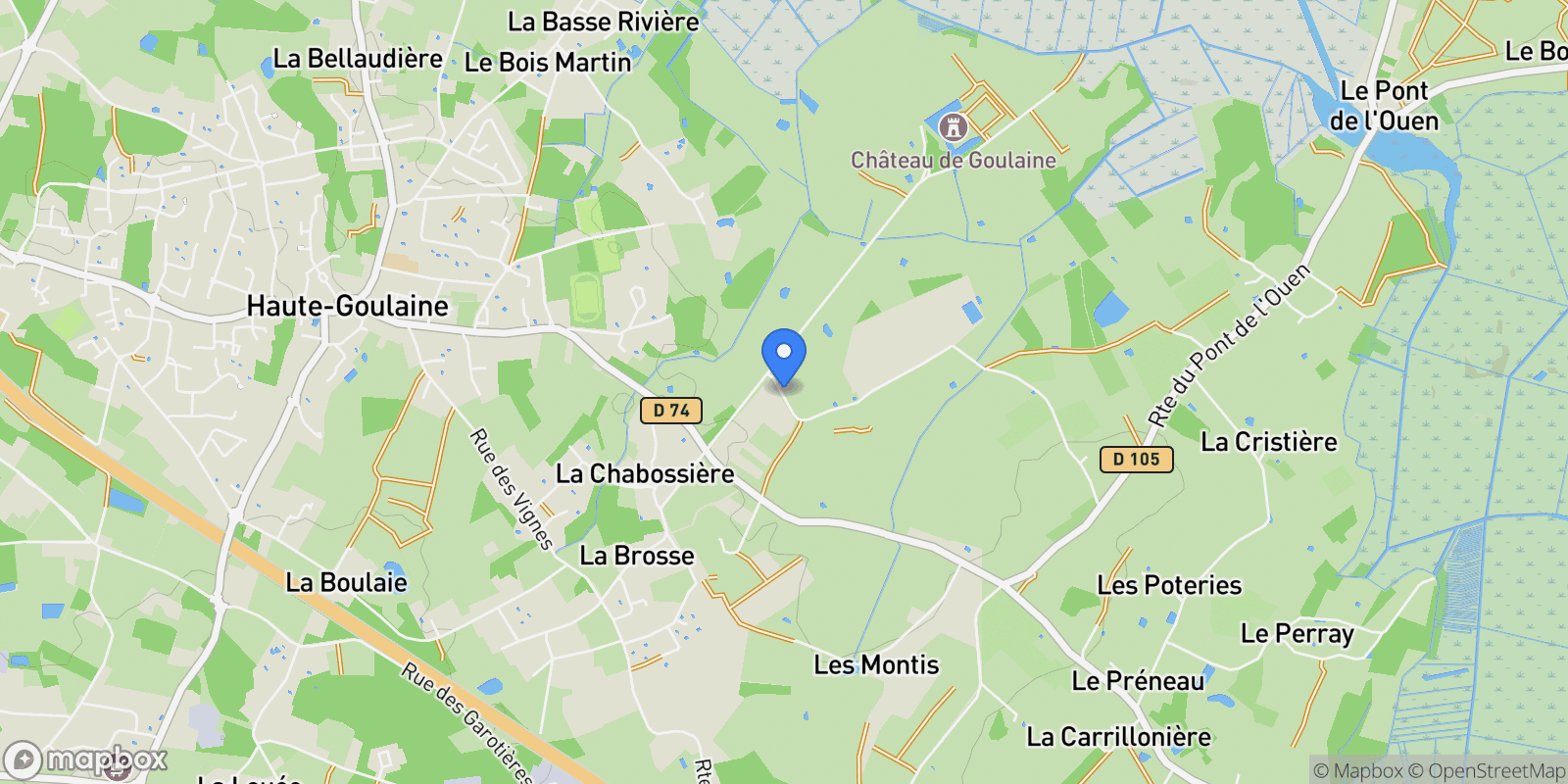 Map showing Haute-Goulaine, Pays de la Loire, France.