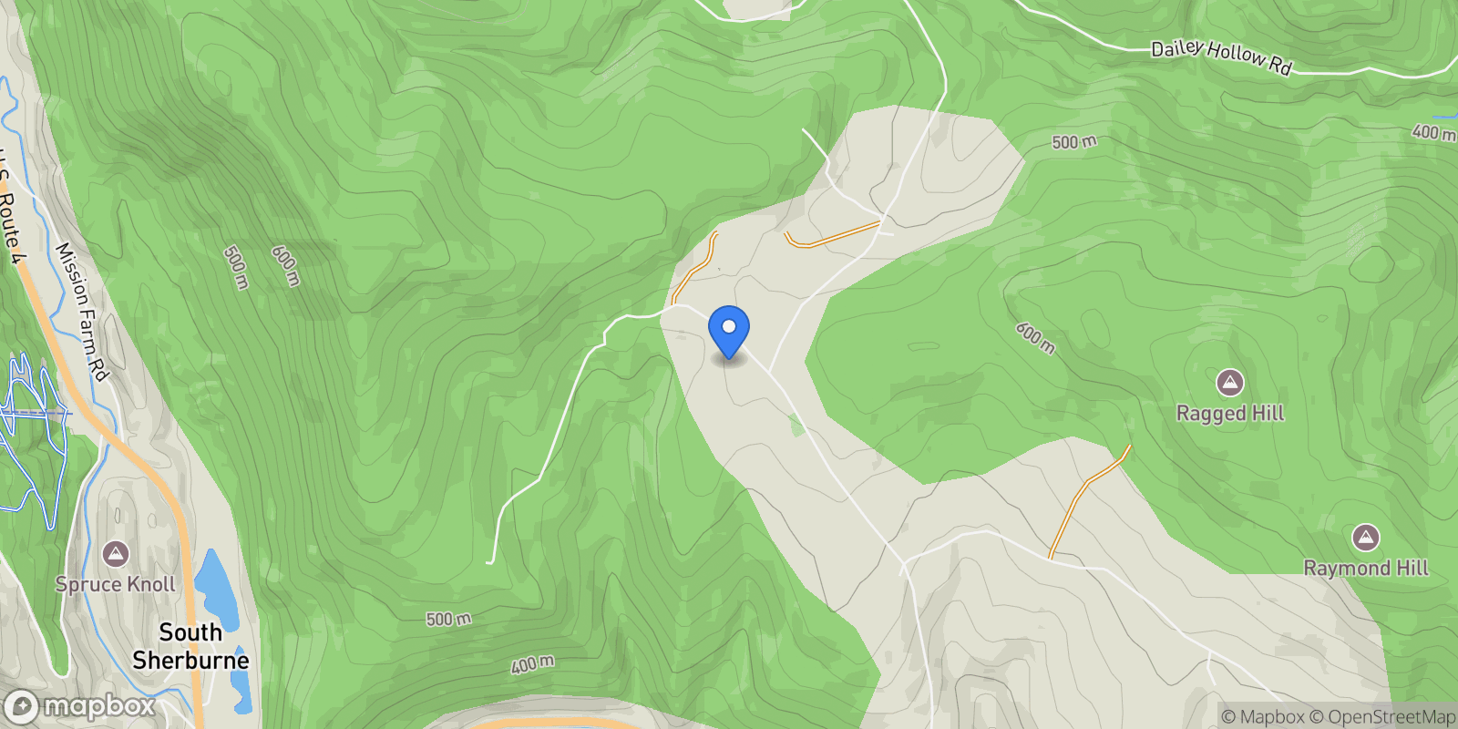 Map showing 73 Laber Road, Bridgewater, VT 05035, Bridgewater, Vermont, United States.