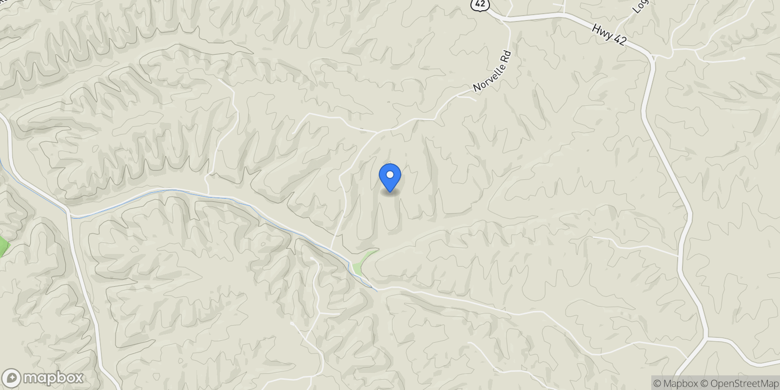 Map showing 331 Hidden Creek Rd, Pendleton, KY 40055, Pendleton, Kentucky, United States.