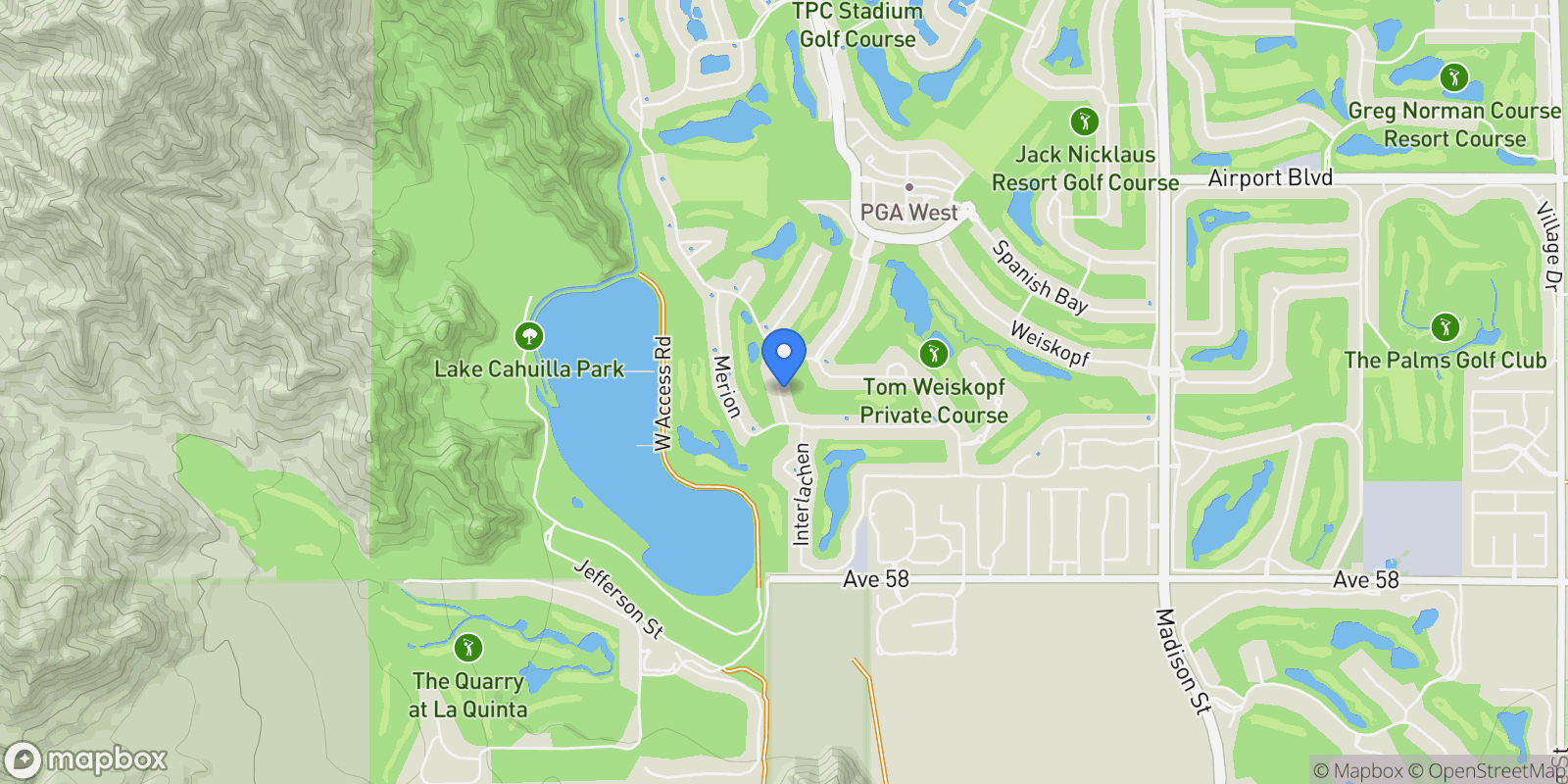 Map showing 57178 Medinah, La Quinta, California, United States.