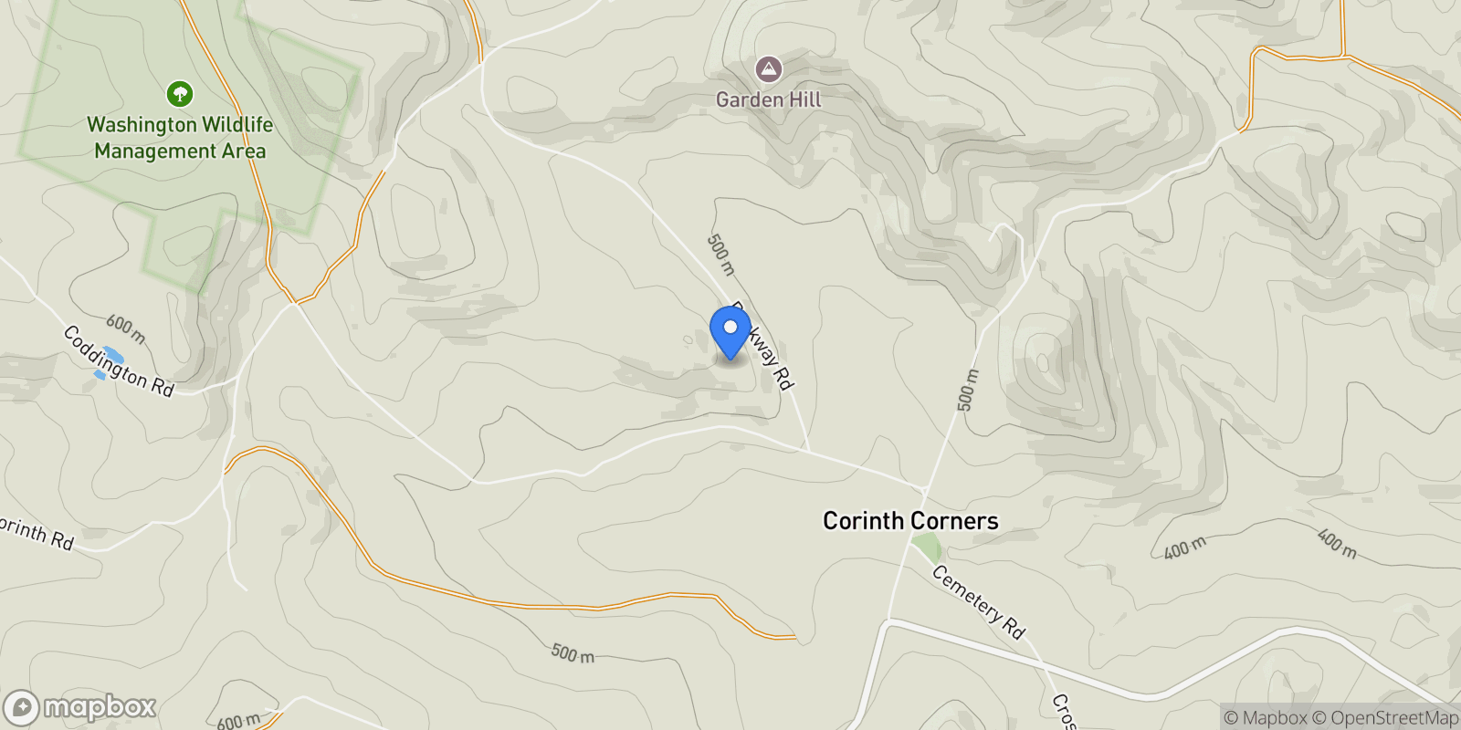 Map showing 2208 Backway Road, Corinth, VT 05039, Corinth, Vermont, United States.