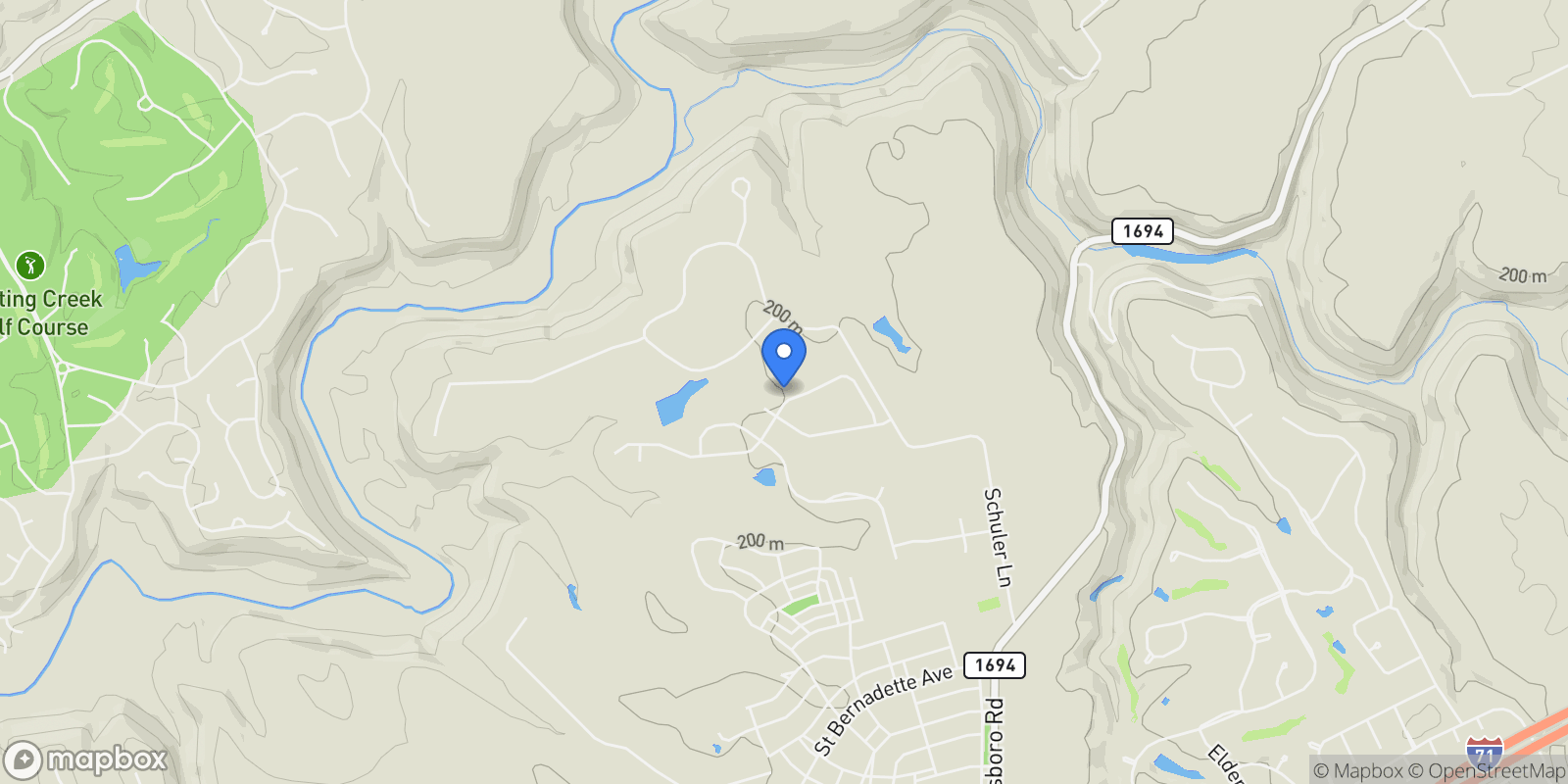 Map showing 5525 Ruby Falls Dr, Prospect, KY 40059, Prospect, Kentucky, United States.