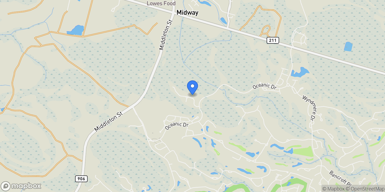 Map showing 3256 Oceanic Bay Drive, Southport, North Carolina, United States.