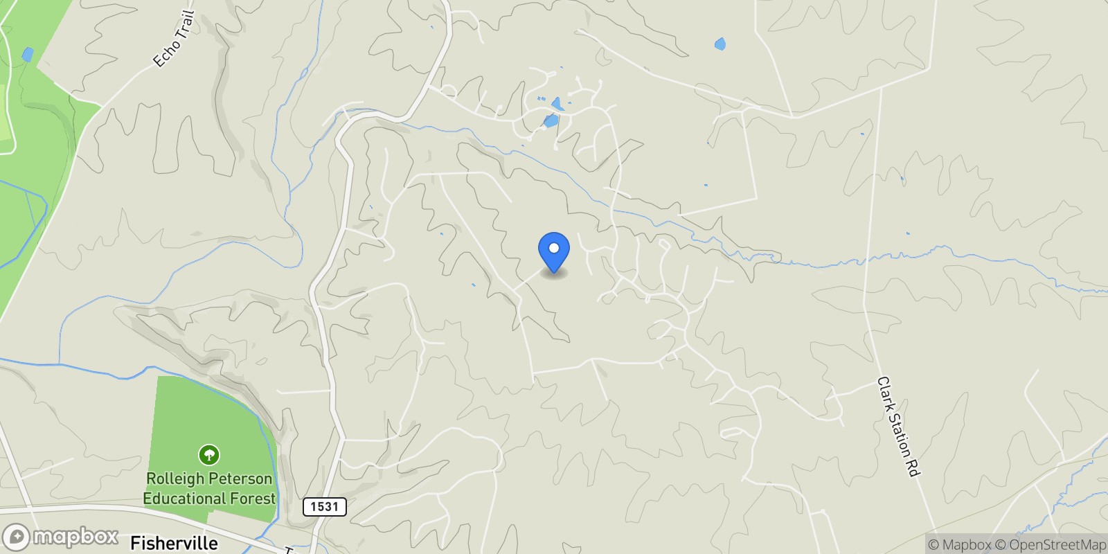 Map showing 17004 Persimmon Wood Trail, Fisherville, KY 40023, Watterson Park, Kentucky, United States.