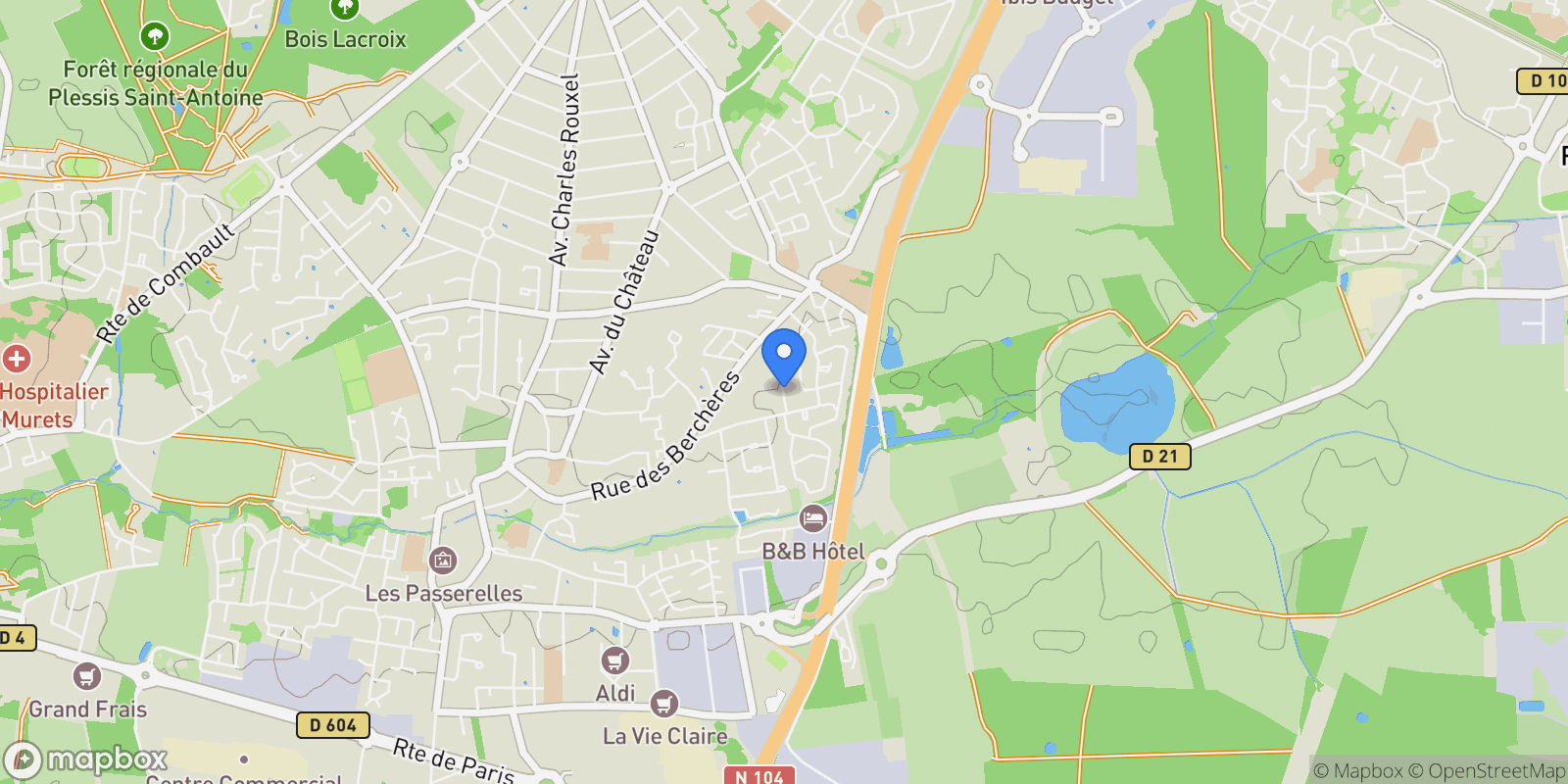 Map showing Pontault-Combault, Île-de-France, France.