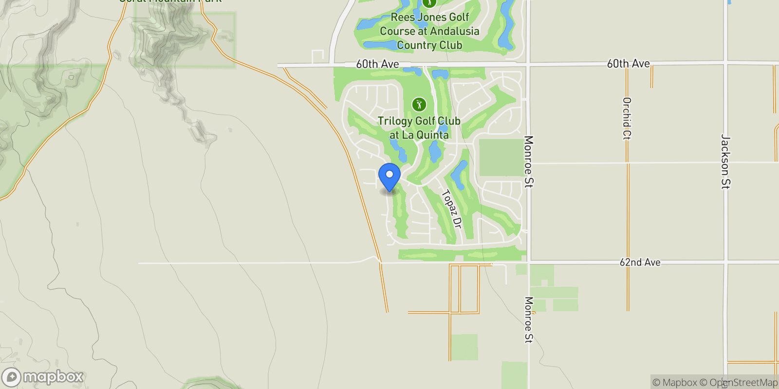 Map showing 61290 Living Stone Drive, La Quinta, California, United States.