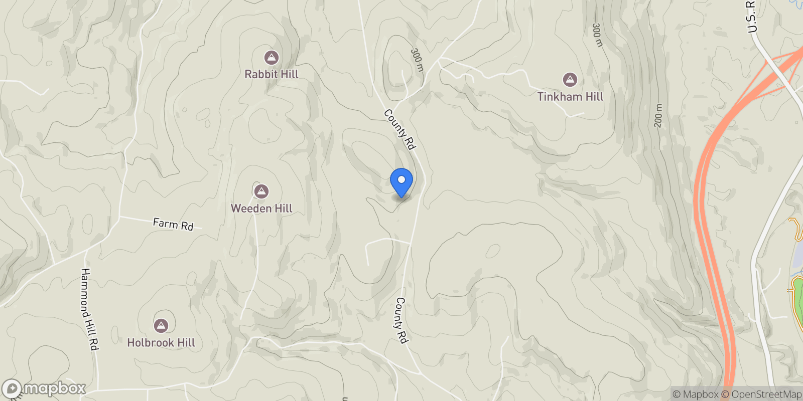 Map showing 3361 County Road, Windsor, VT 05089, Windsor, Vermont, United States.