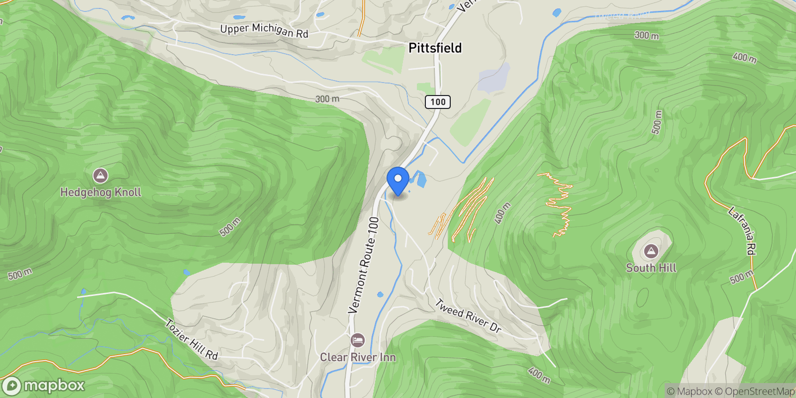 Map showing 57 Tweed River Drive, Pittsfield, VT 05762, Pittsfield, Vermont, United States.