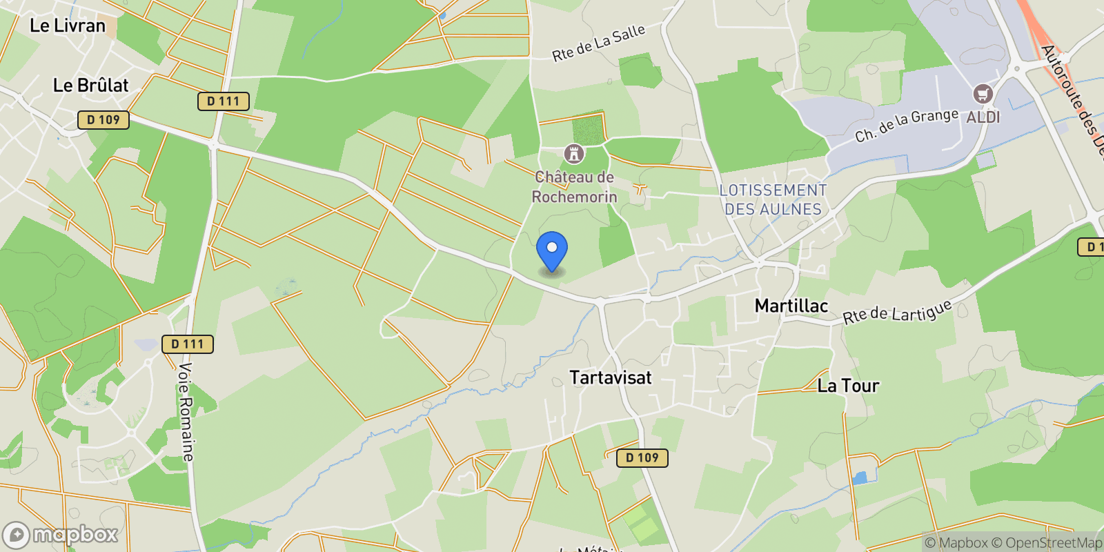 Map showing Martillac, Nouvelle-Aquitaine, France.