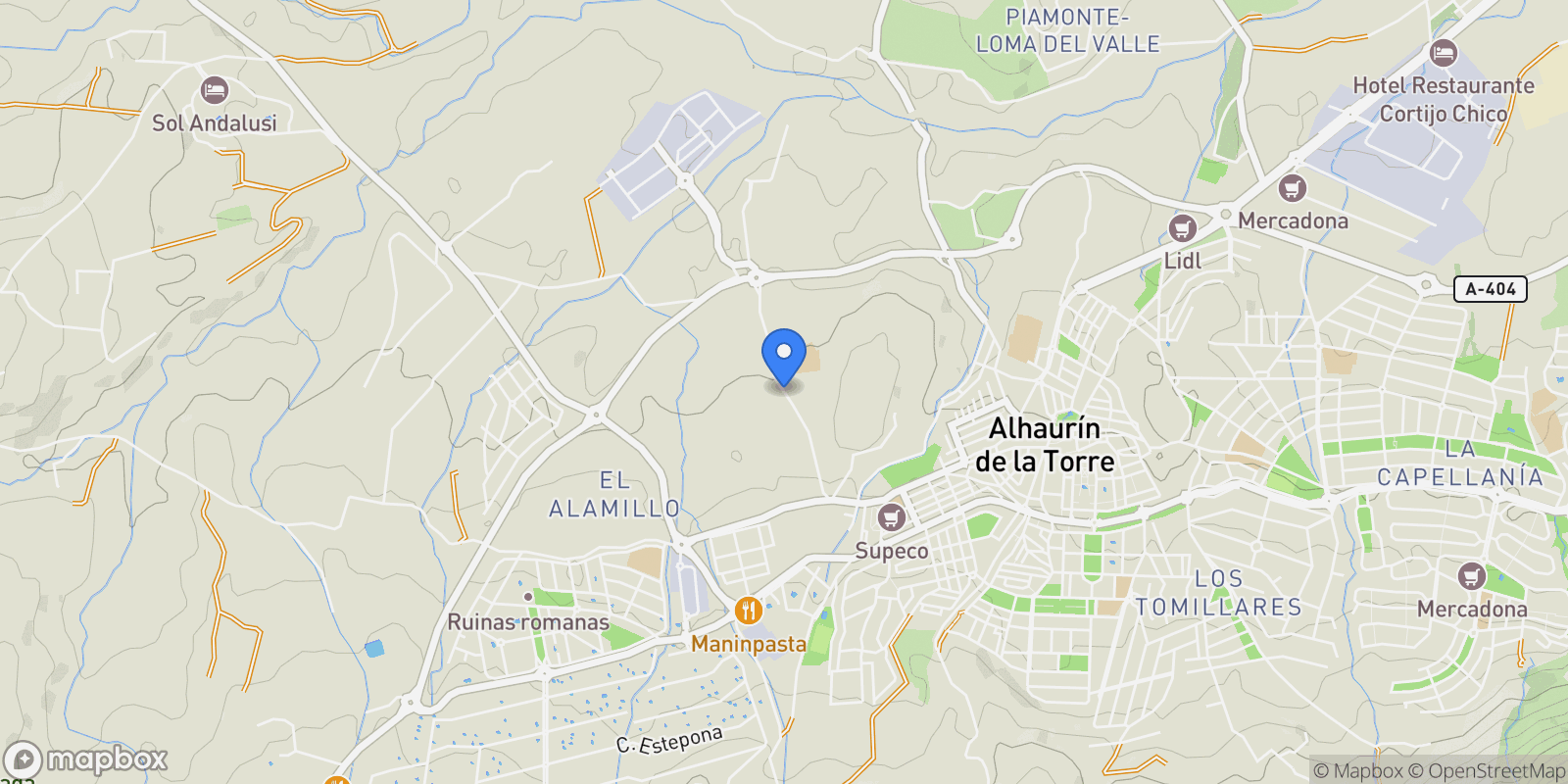Map showing Alhaurín de la Torre, Málaga, Alhaurín de la Torre, Alhaurin de la Torre, Andalusia, Spain.