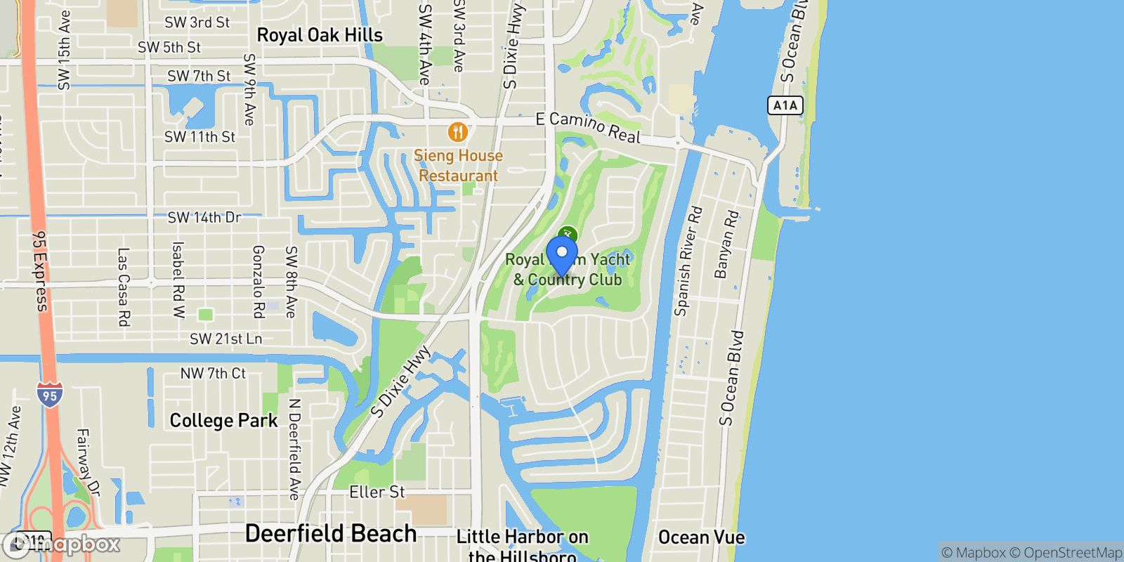 Map showing 1869 Sabal Palm Drive, Boca Raton, Florida, United States.