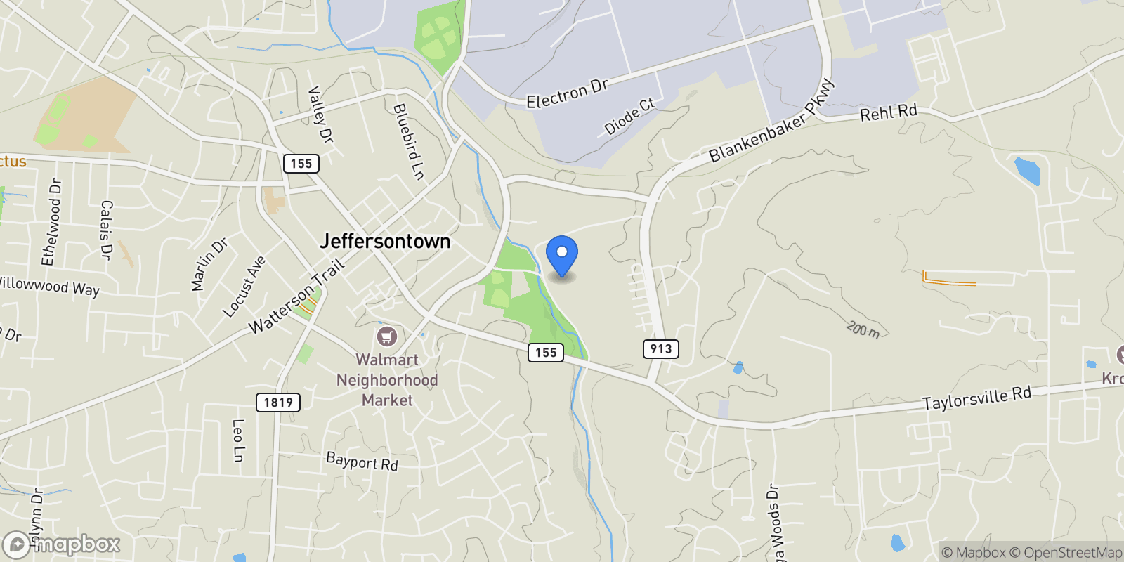 Map showing 3519 Chenoweth Run Rd, Louisville, KY 40299, Watterson Park, Kentucky, United States.