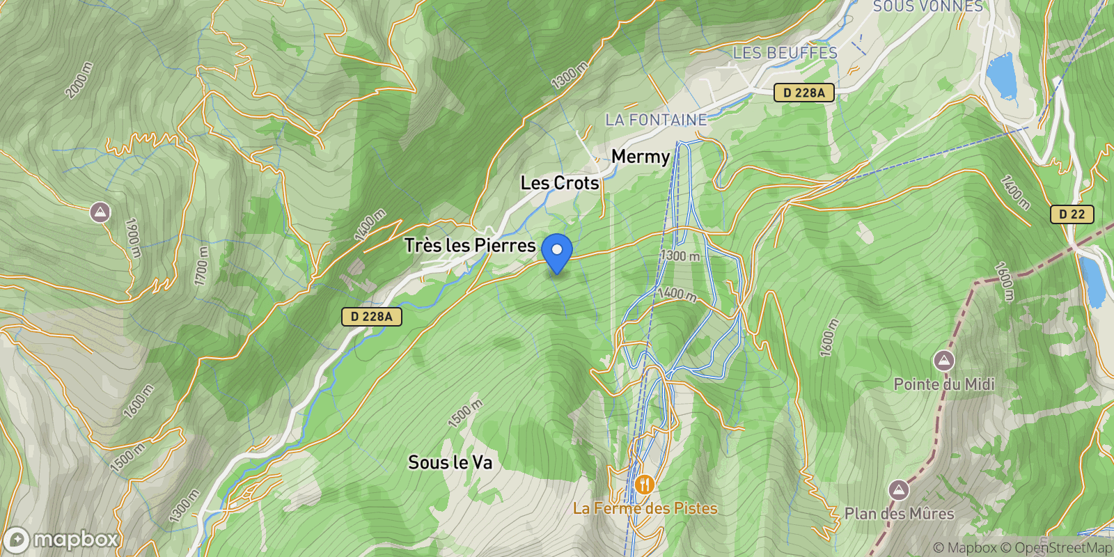 Map showing Châtel, Auvergne-Rhône-Alpes, France.