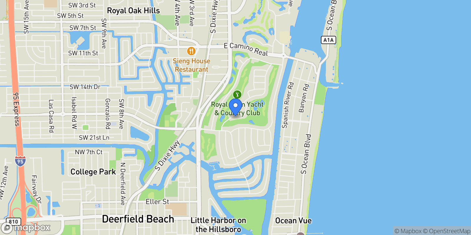 Map showing 1880 Sabal Palm Drive, Boca Raton, Florida, United States.