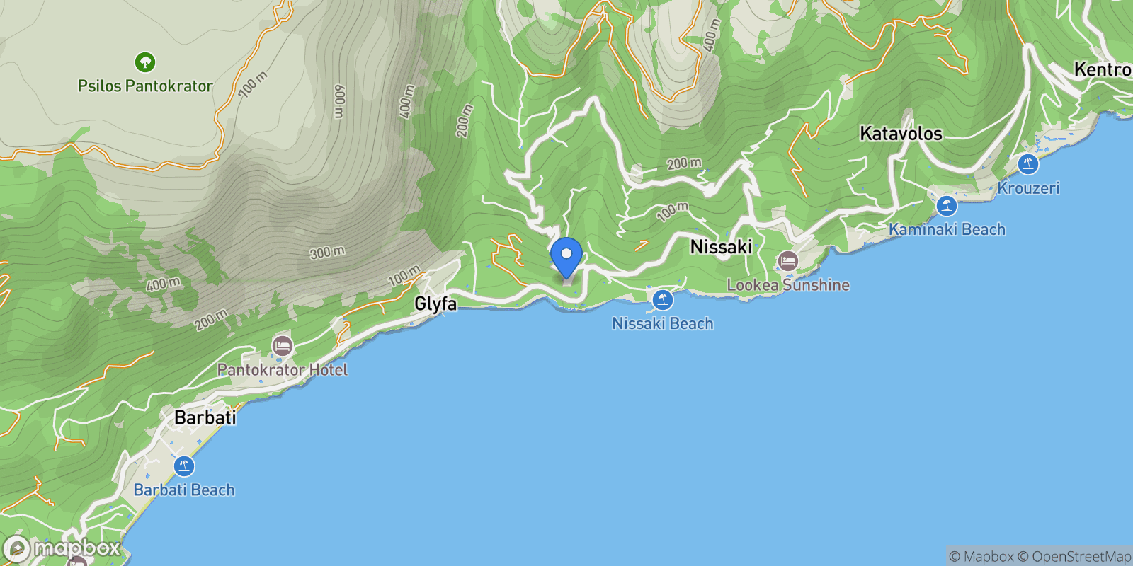 Map showing NISAKI, Kassopaia, Peloponnese, Western Greece and the Ionian, Greece.