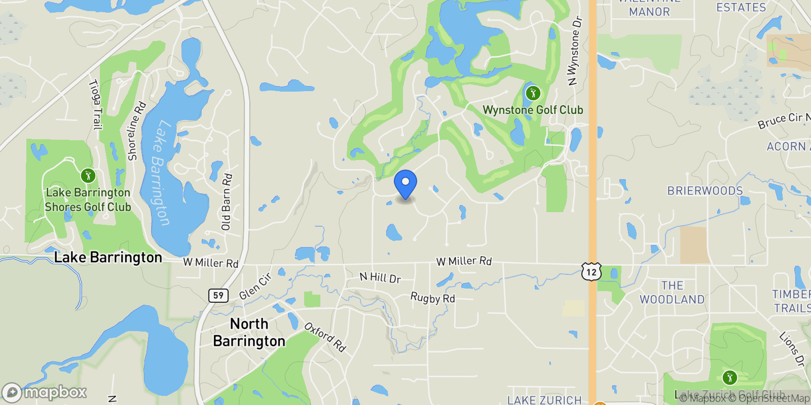 Map showing 39 Deverell Drive , North Barrington, IL 60010-6924, Barrington Hills, Illinois, United States.