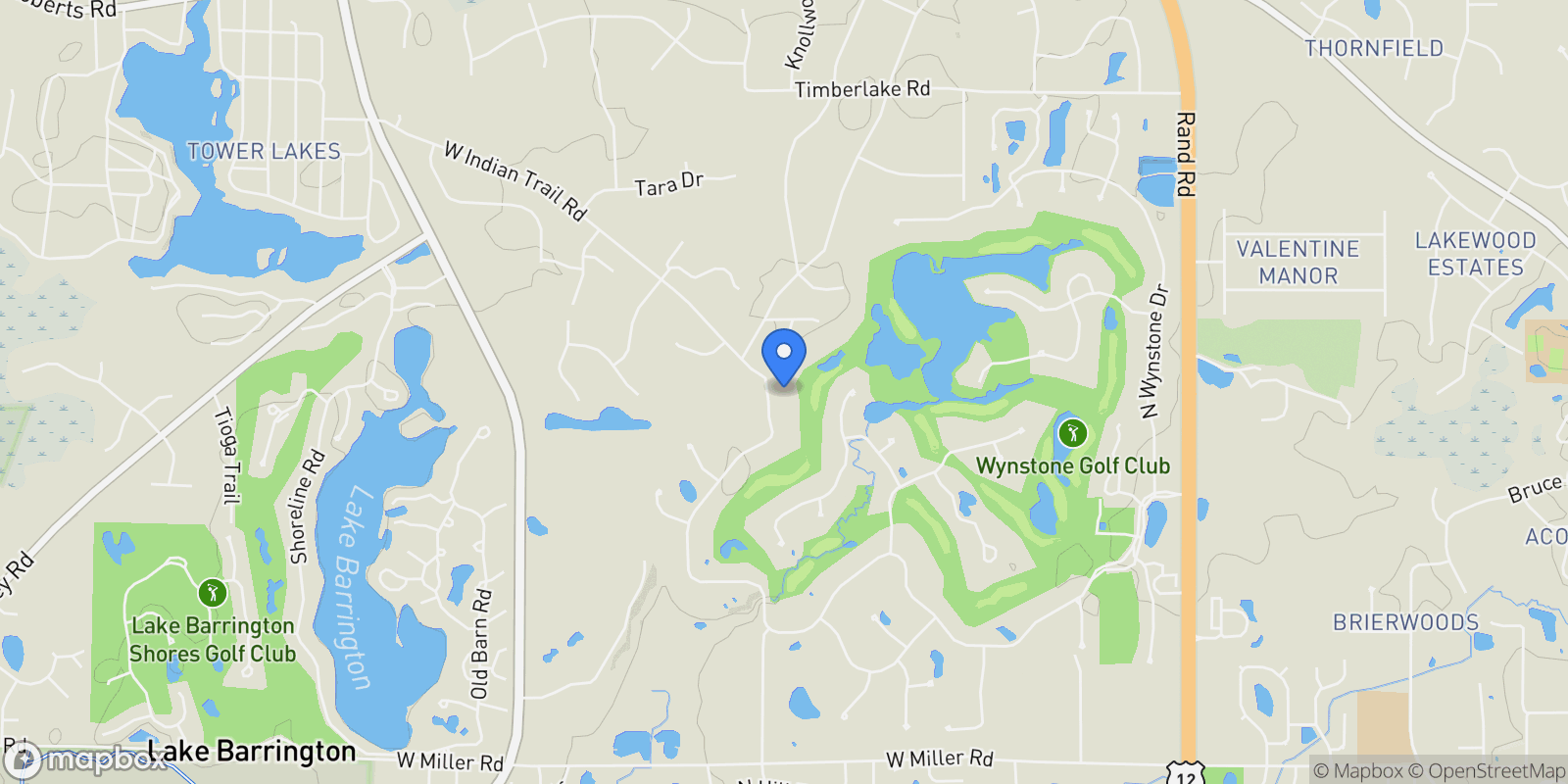 Map showing 96 South Wynstone Drive , North Barrington, IL 60010, Barrington Hills, Illinois, United States.