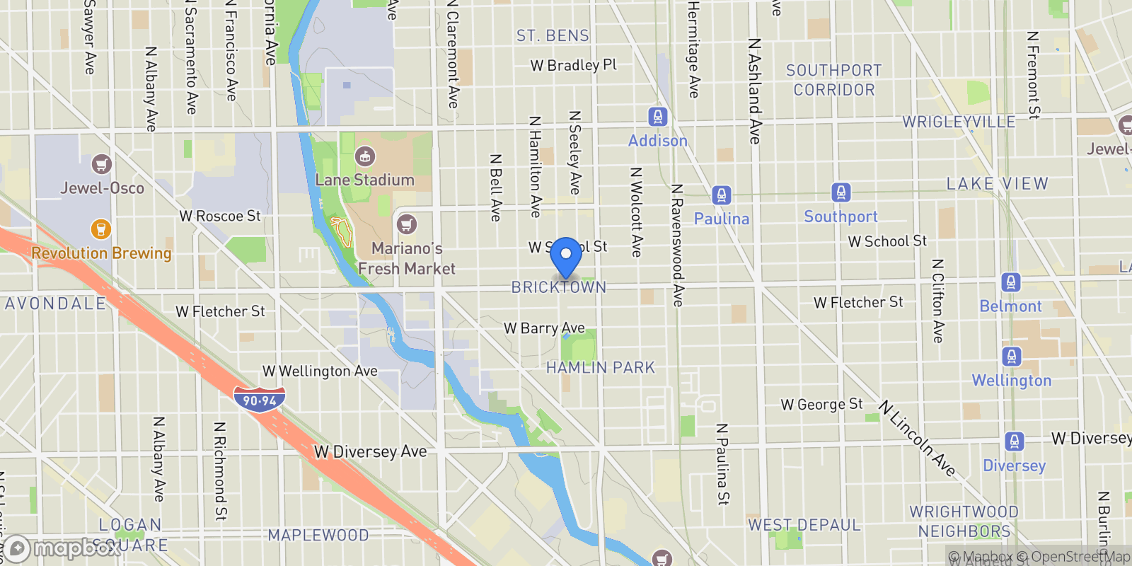 Map showing 2050 W Belmont Avenue Unit# 2, Chicago, IL 60618, Chicago, Illinois, United States.