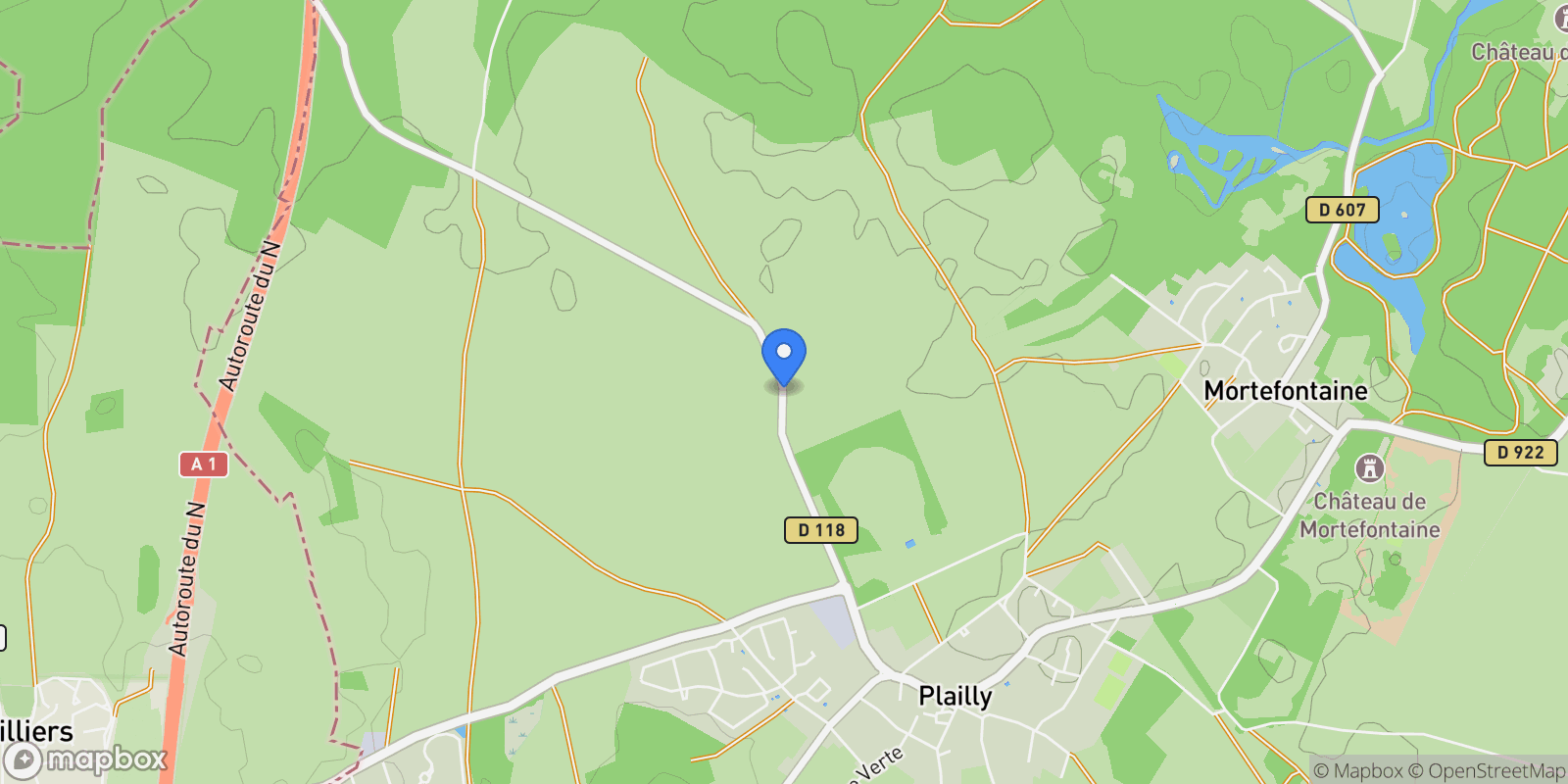 Map showing Plailly, Hauts-de-France, France.