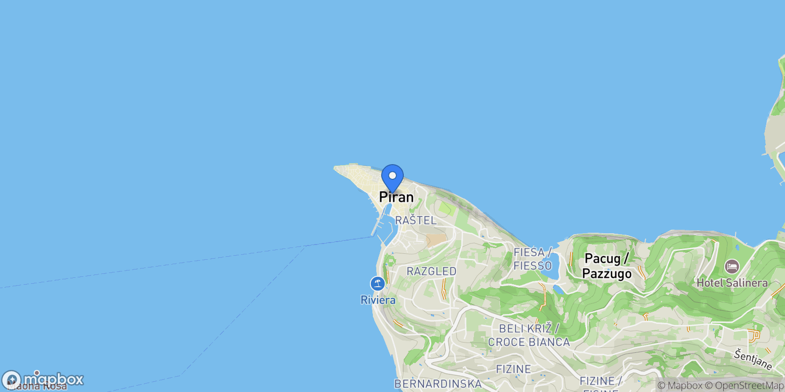 Map showing Tartini Square, 6330 Piran, Slovenia, Piran, Piran, Slovenia.