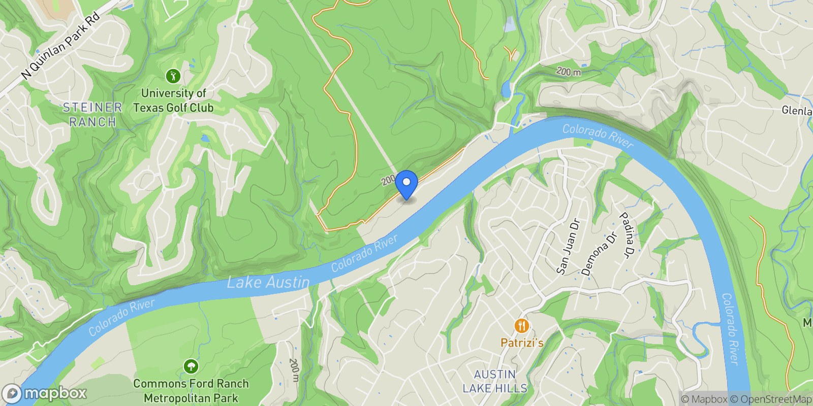 Map showing 8008 Big View Dr, Austin, TX 78730, Austin, Texas, United States.