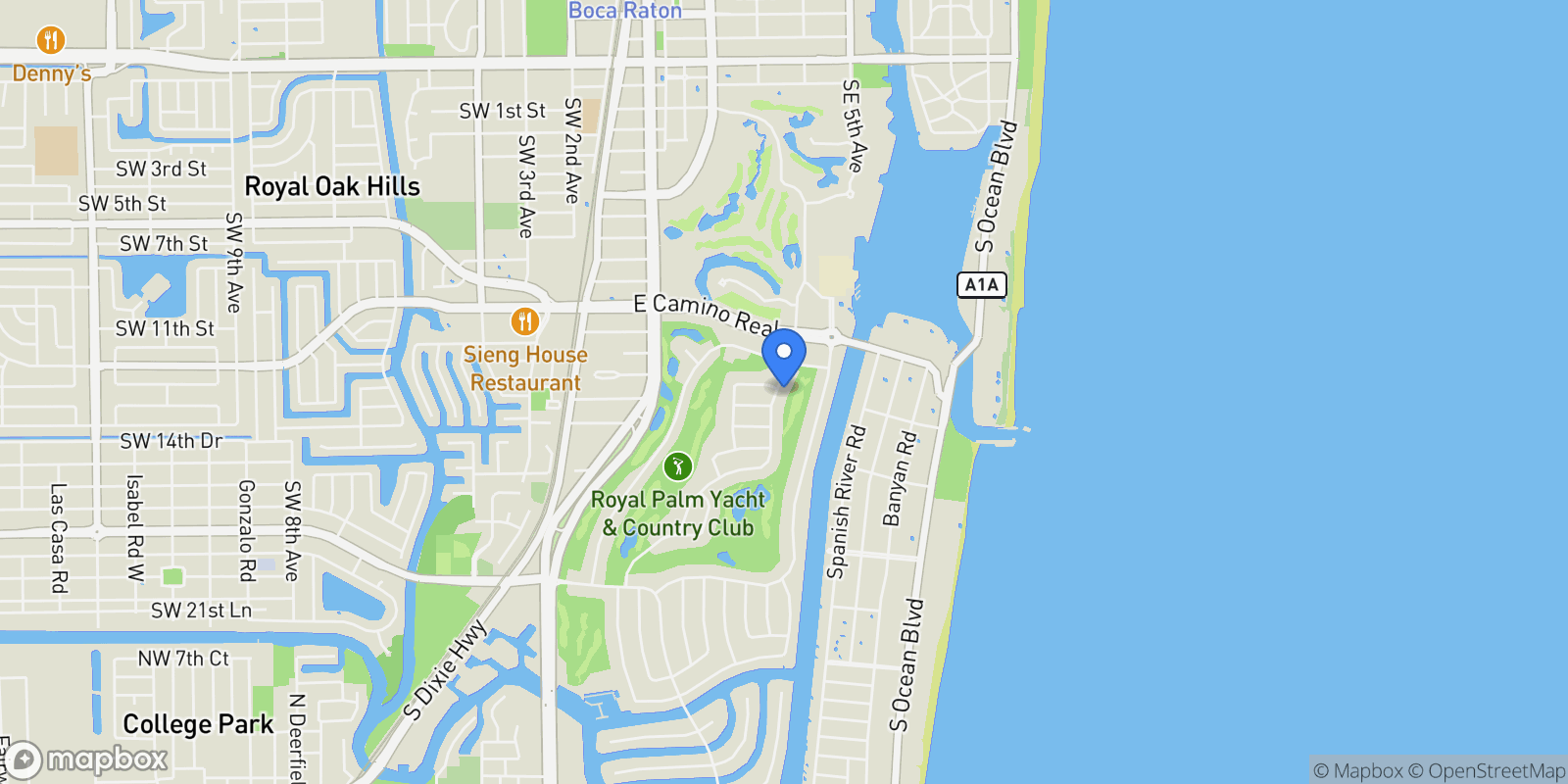 Map showing 1330 Sabal Palm Drive, Boca Raton, Florida, United States.
