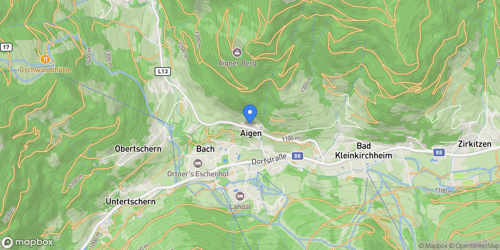 Map showing 9546 Bad Kleinkirchheim, Austria, Bad Kleinkirchheim, Carinthia, Austria.