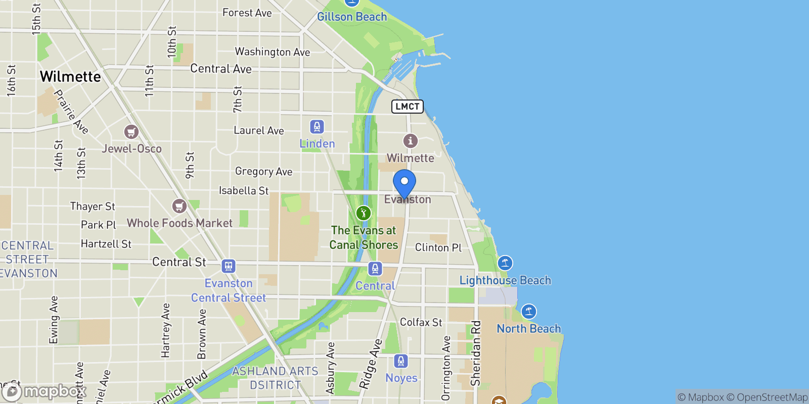 Map showing 2754 Ridge Avenue , Evanston, IL 60201, Evanston, Illinois, United States.