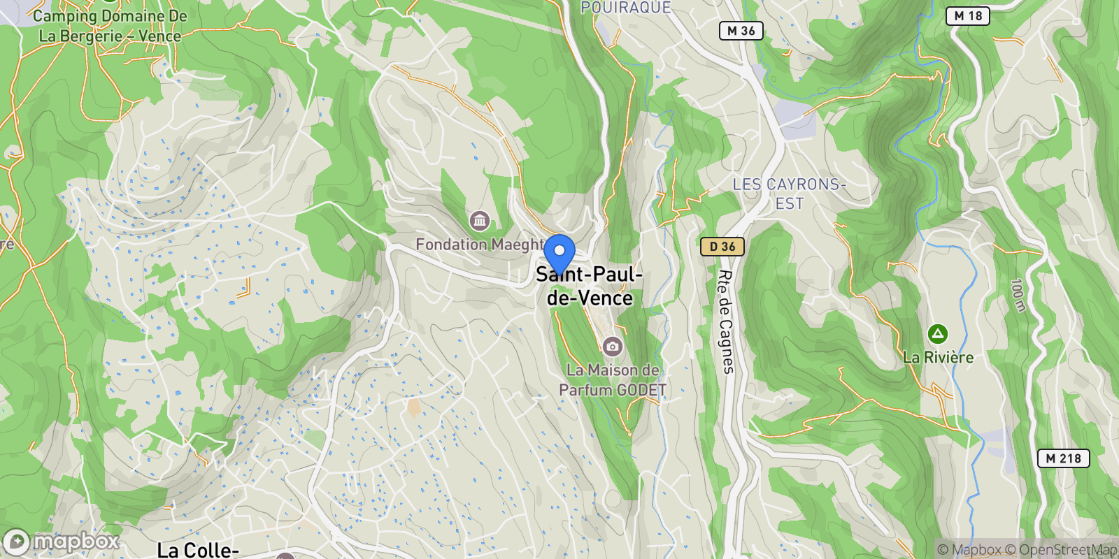 Map showing 06570 St Paul de Vence, France, Saint Paul de Vence, Provence-Alpes-Côte d'Azur, France.