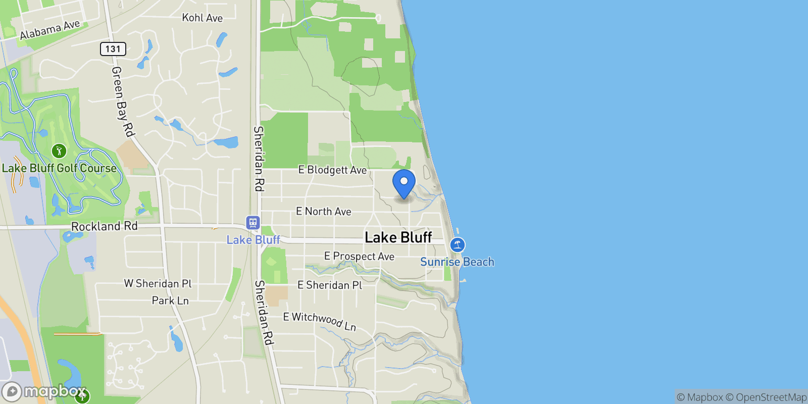 Map showing 666 Maple Avenue , Lake Bluff, IL 60044, Lake Bluff, Illinois, United States.