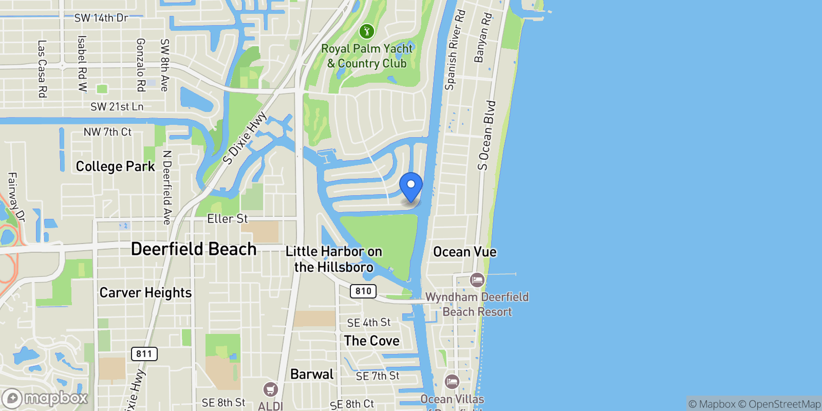 Map showing 372 E Alexander Palm Road, Boca Raton, Florida, United States.