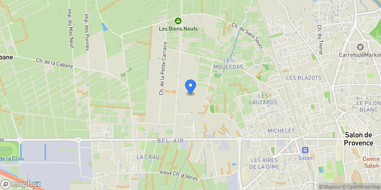 Map showing Salon-de-Provence, Provence-Alpes-Côte d'Azur, France.