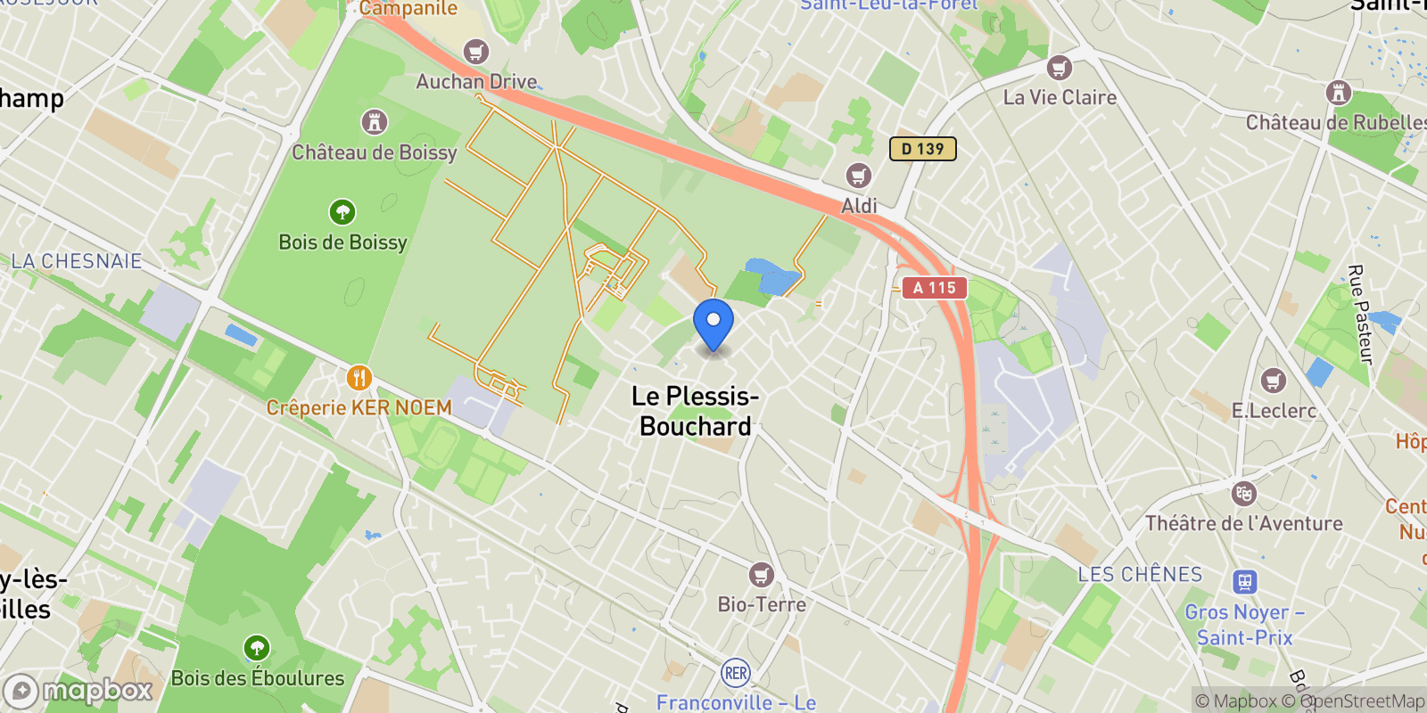Map showing Le Plessis-Bouchard, Île-de-France, France.
