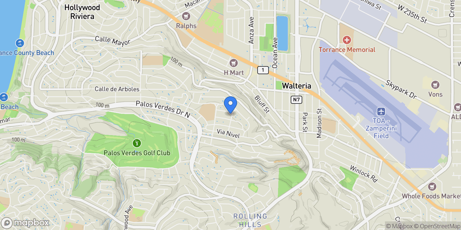Map showing 626 S. Irena , Redondo Beach, CA 90277, Rolling Hills Estates, California, United States.