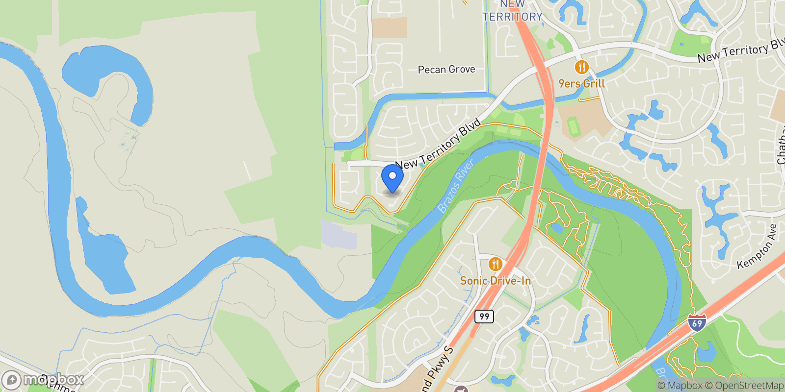 Map showing 4742 Robins Way, Sugar Land, TX 77479, Sugar Land, Texas, United States.
