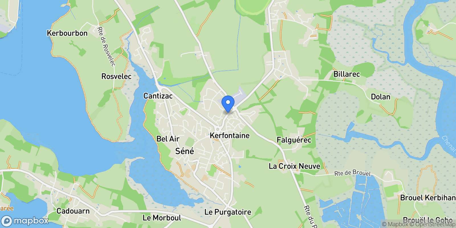 Map showing Séné, Brittany, France.