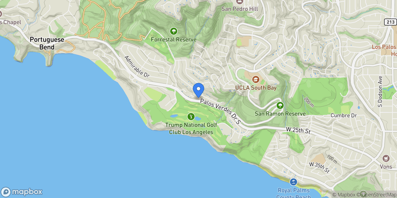Map showing 32551 Seacliff Drive , Rancho Palos Verdes, CA 90275, Rolling Hills, California, United States.