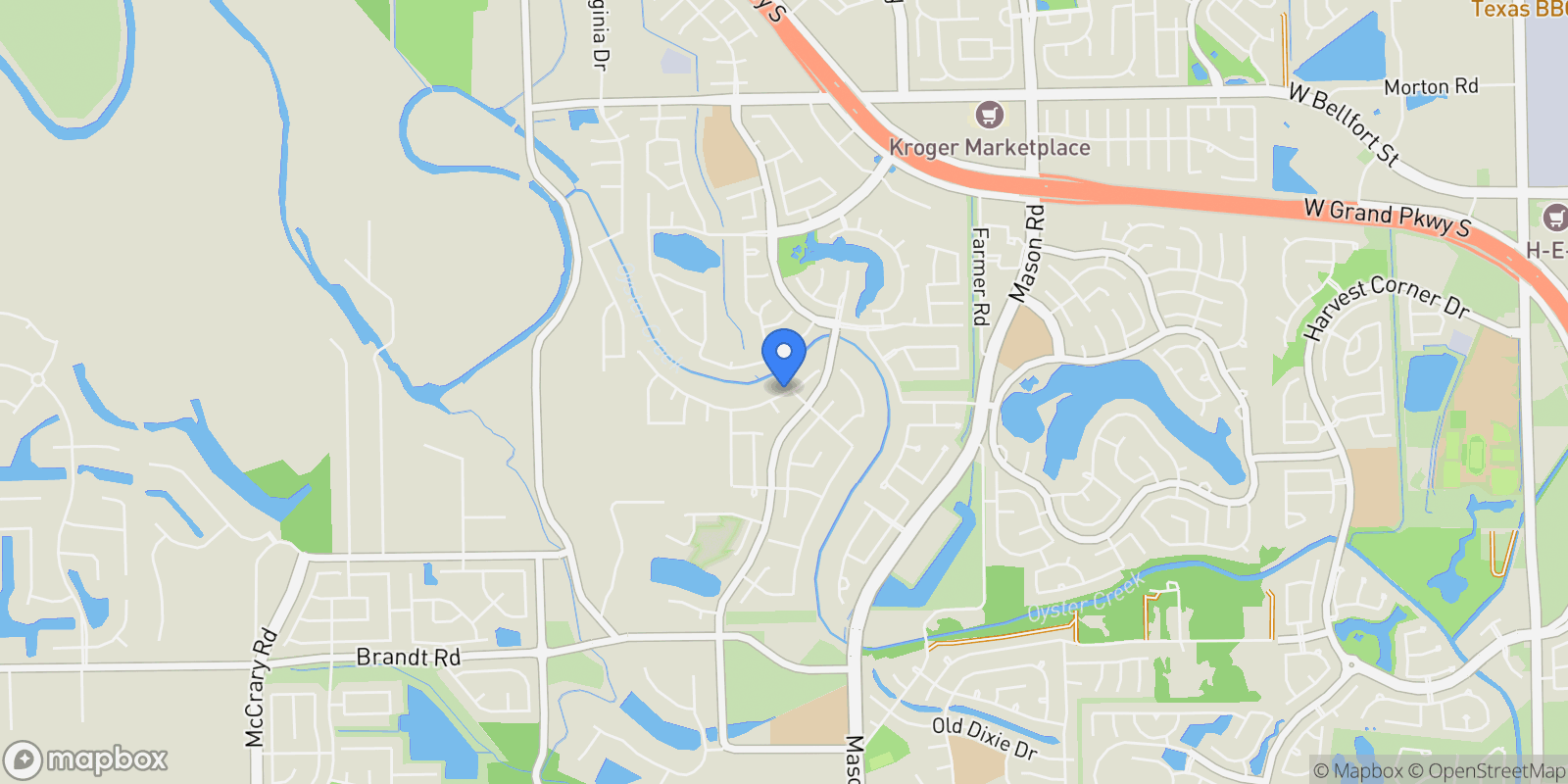 Map showing 21115 Winding Path Way, Richmond, TX 77406, Richmond, Texas, United States.