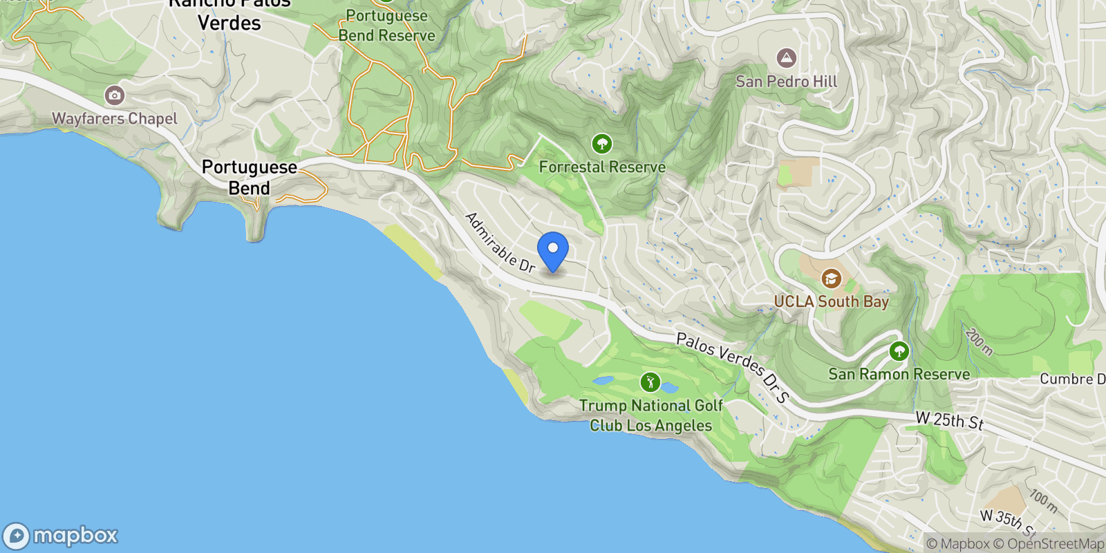 Map showing 4002 Admirable Drive , Rancho Palos Verdes, CA 90275, Rolling Hills, California, United States.