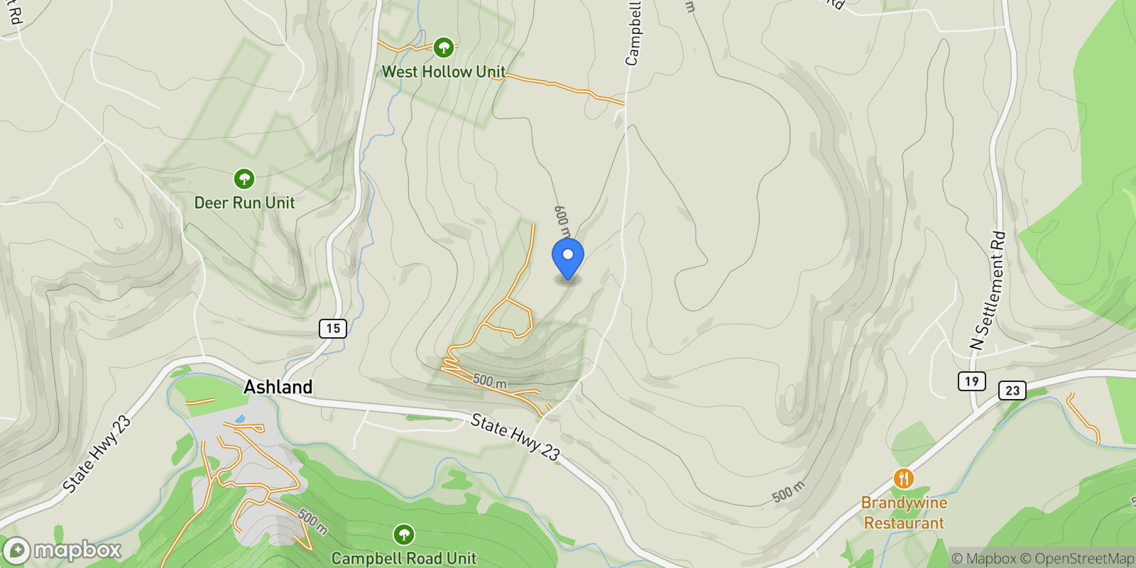 Map showing 241 Campbell Road , Ashland, NY 12407, Windham, New York, United States.
