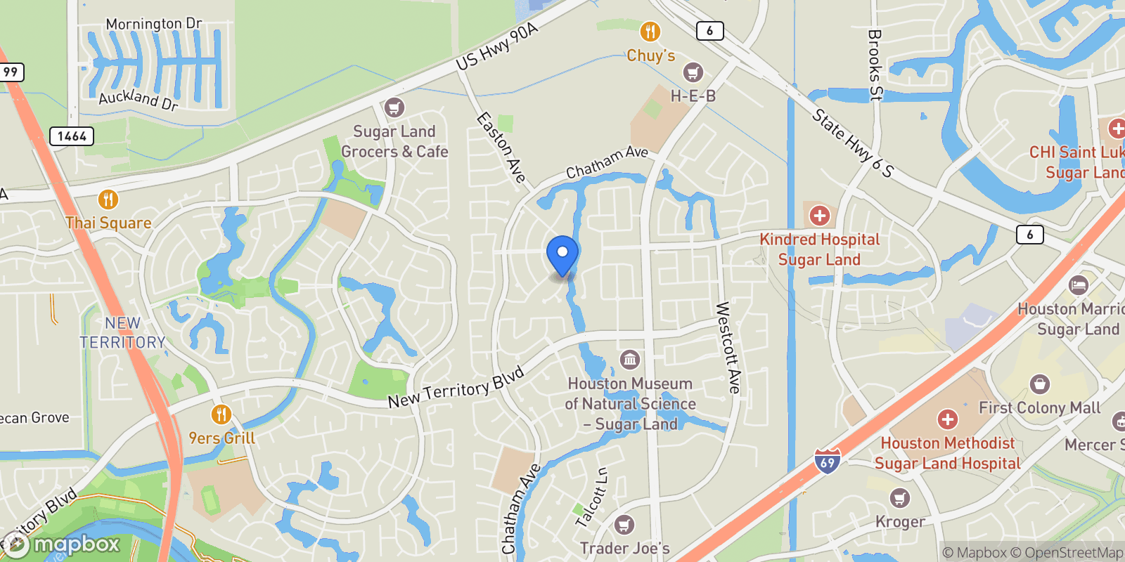 Map showing 802 Floriencia Street, Sugar Land, TX 77479, Sugar Land, Texas, United States.