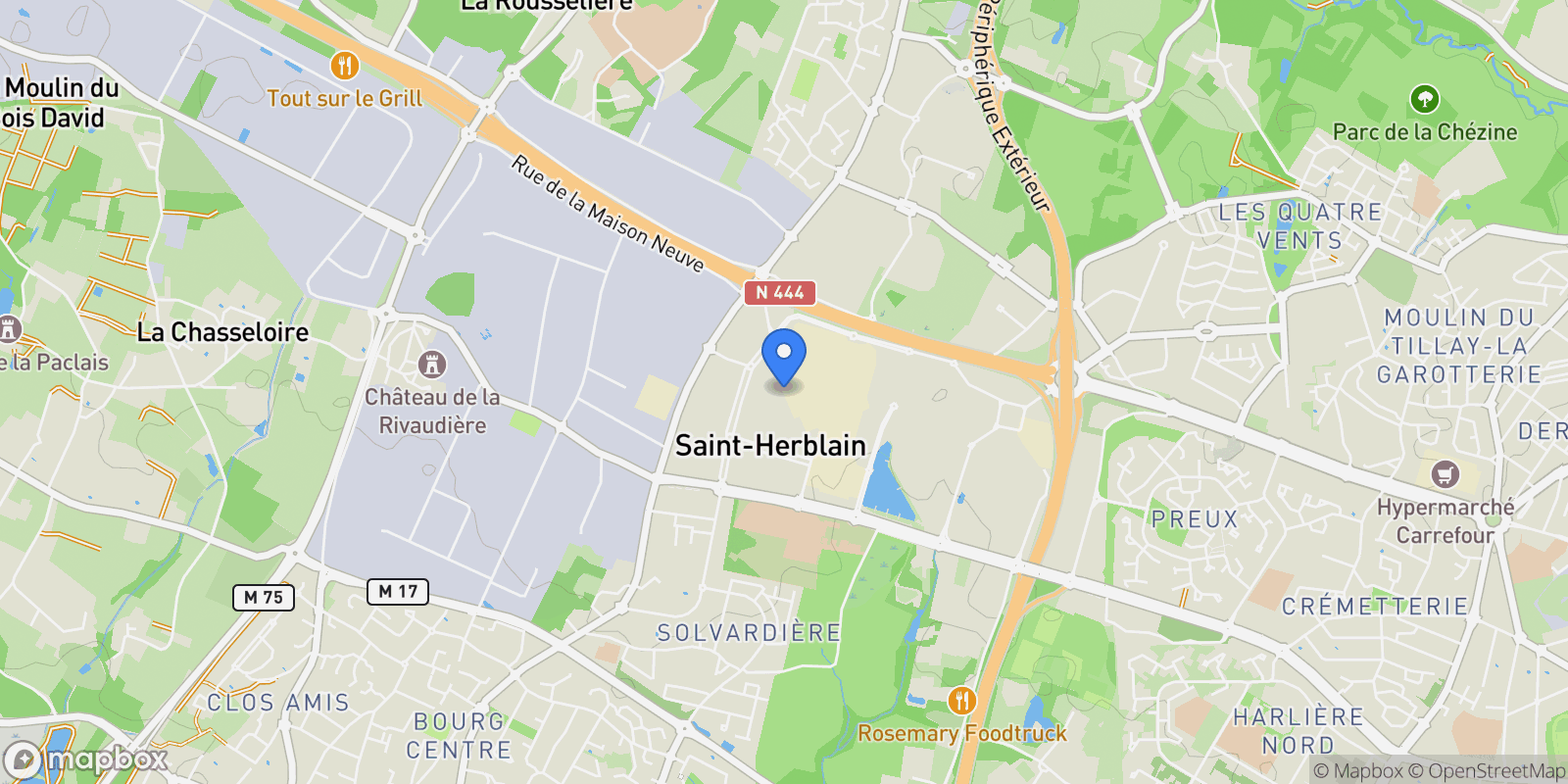 Map showing Saint-Herblain, Pays de la Loire, France.