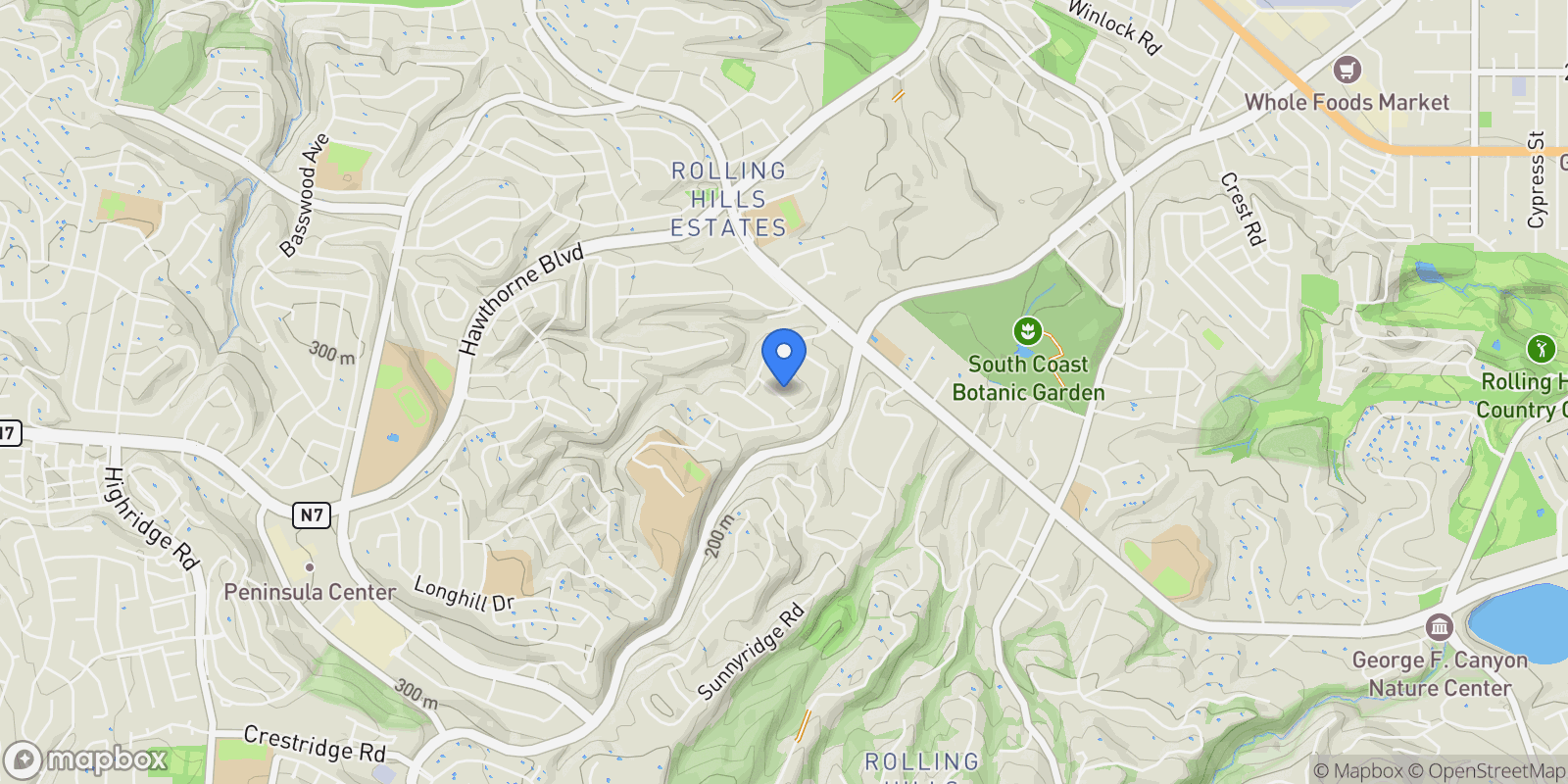 Map showing 4133 Roessler Court , Palos Verdes Peninsula, CA 90274, Rolling Hills Estates, California, United States.